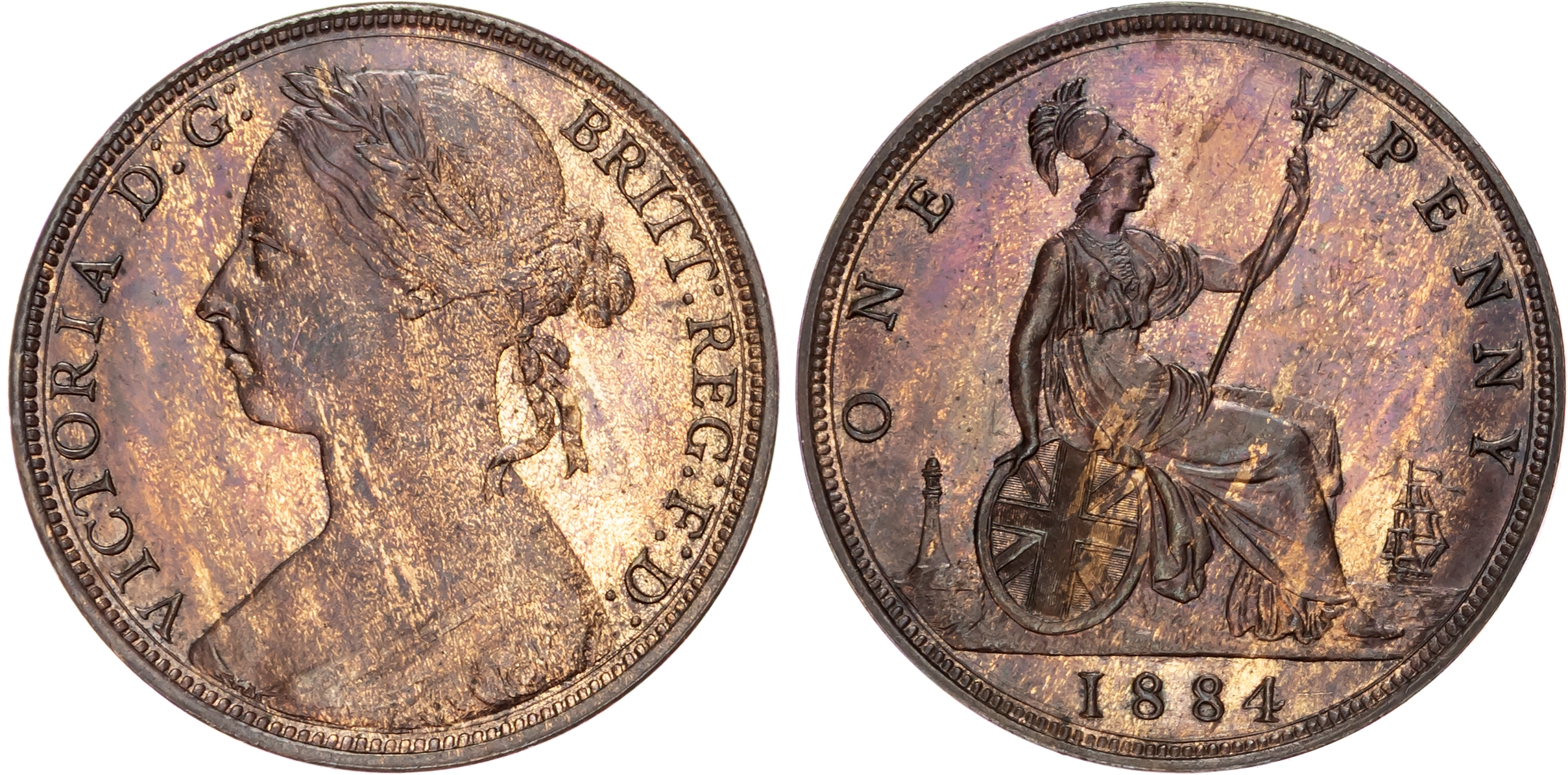 Victoria (1837-1901), Penny, 1884.