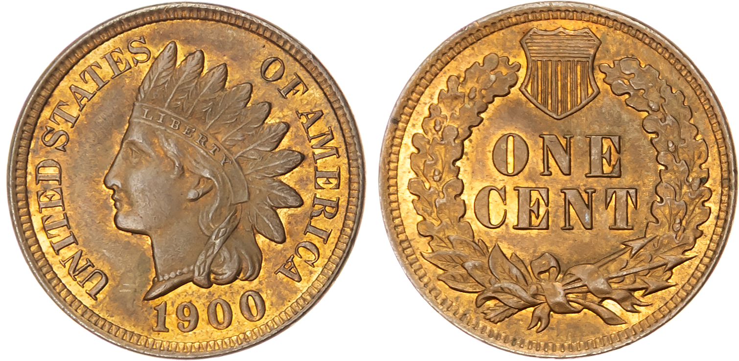 USA, Indian Head bronze Cent, 1900