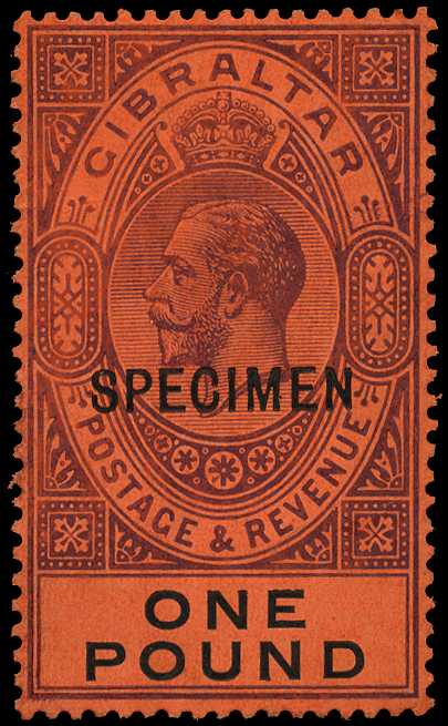 1912-24 set of ten overprinted SPECIMEN Type...