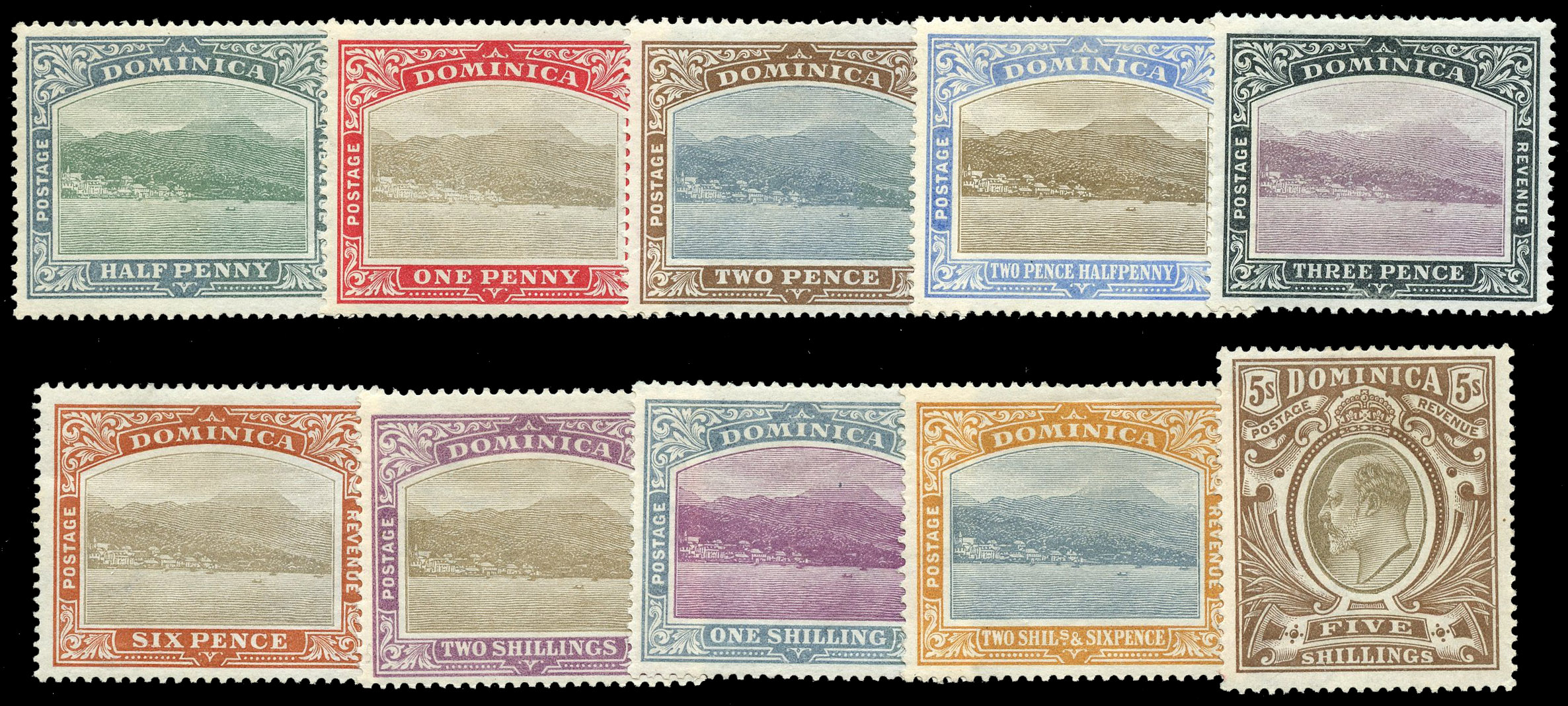 1903 to 5s, 1907 to 5s and 1908 to 5s, mint o.g. (30) SG 27/54 