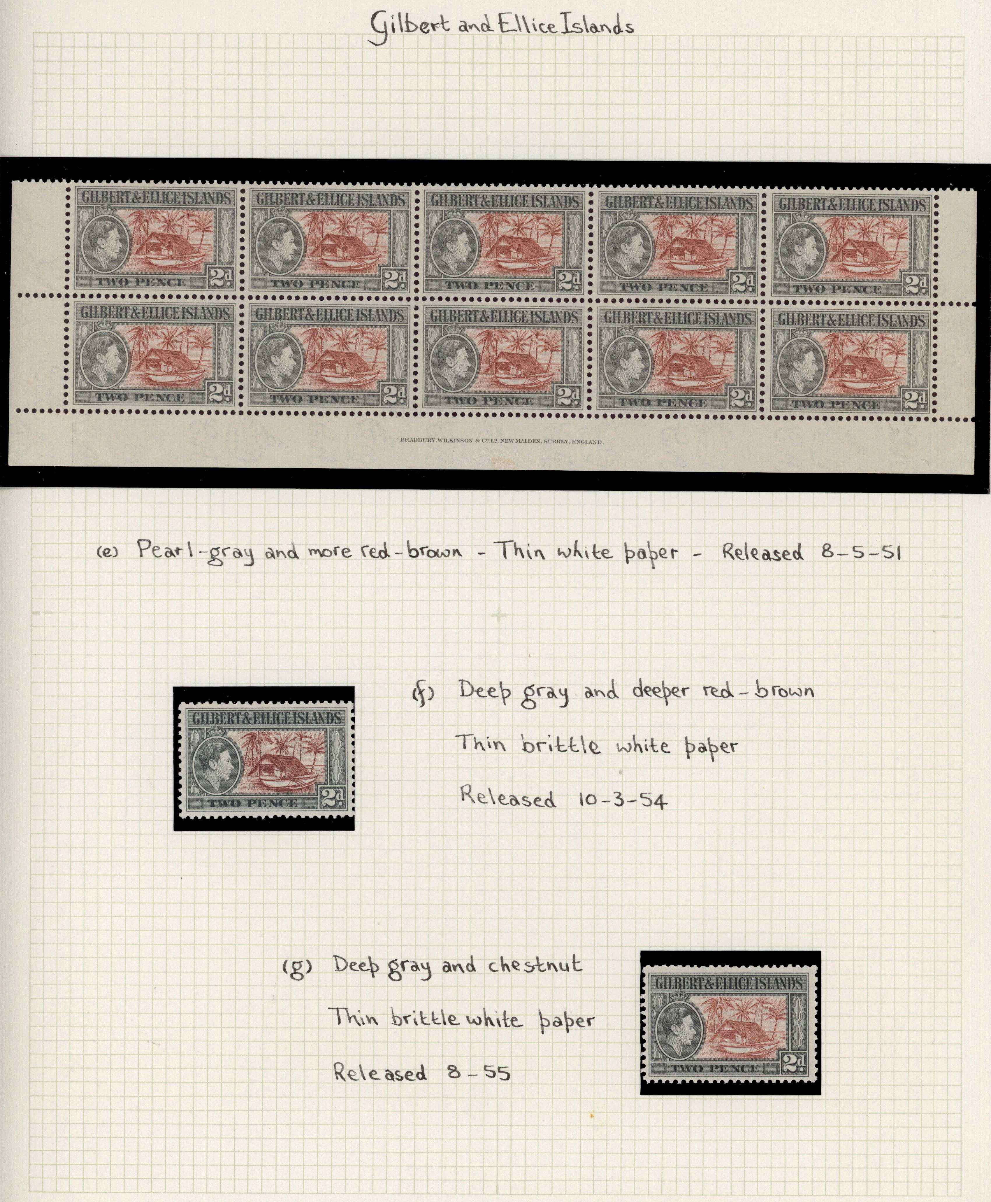 GEI SG 41/53b Plate pieces collection mint