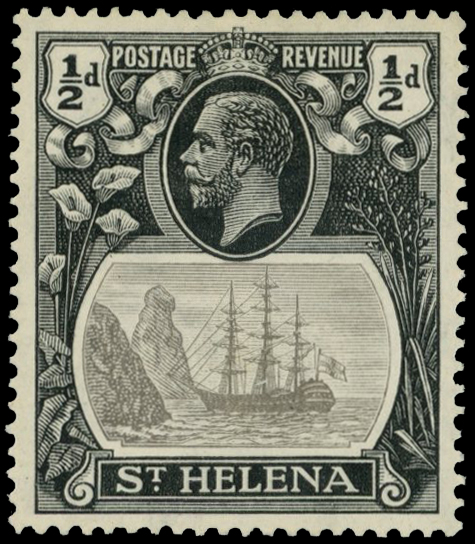 1922 ½d grey and black showing R 2/1...