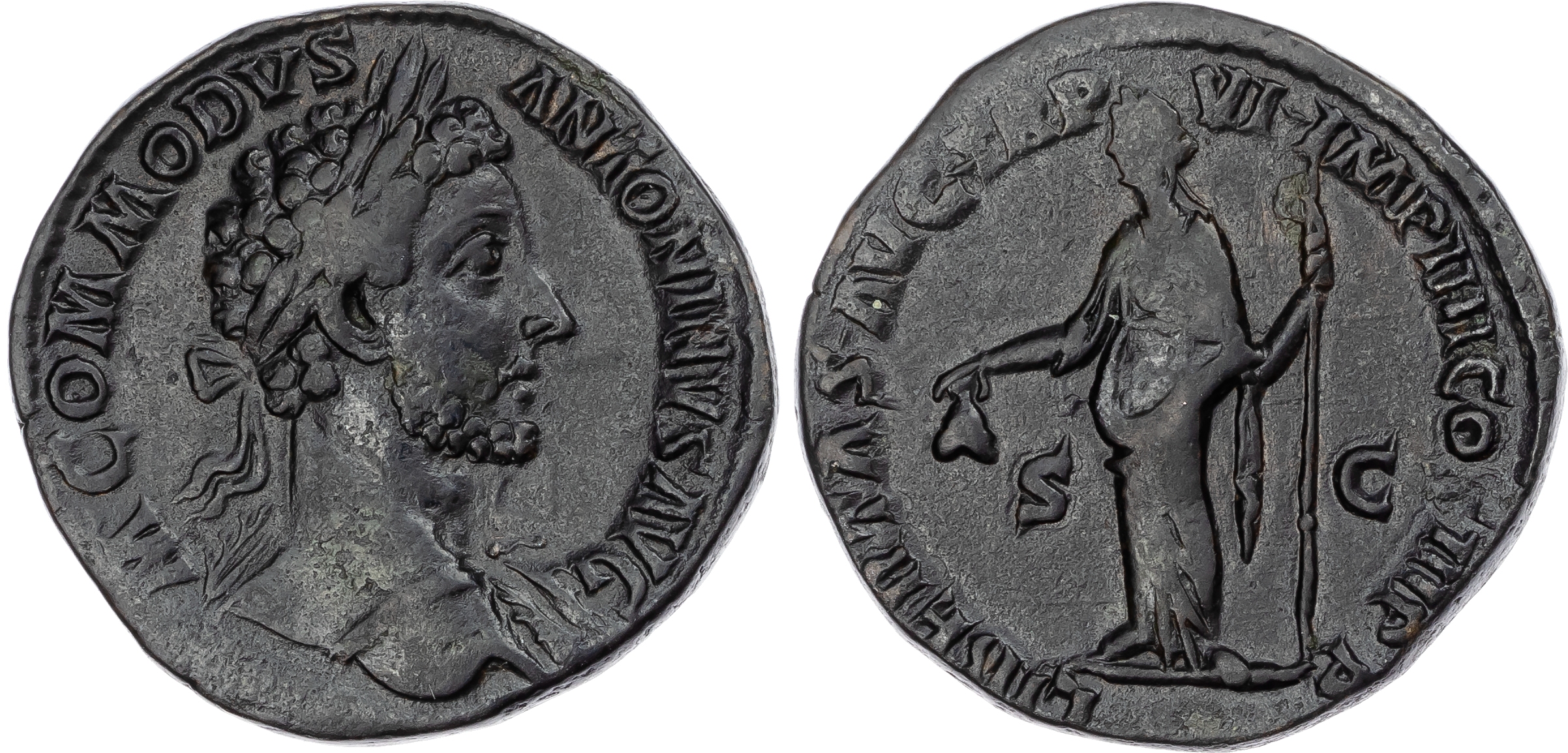 Commodus (AD 177-192) AE Sestertius, Rome, AD 181, 25.11g.