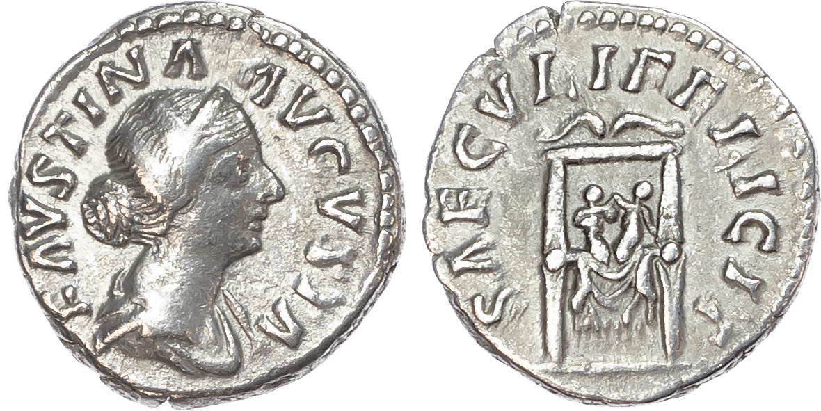 Faustina Junior (Wife of Marcus Aurelius) AR Denarius, Rome, AD 161-167, 3.05g. 