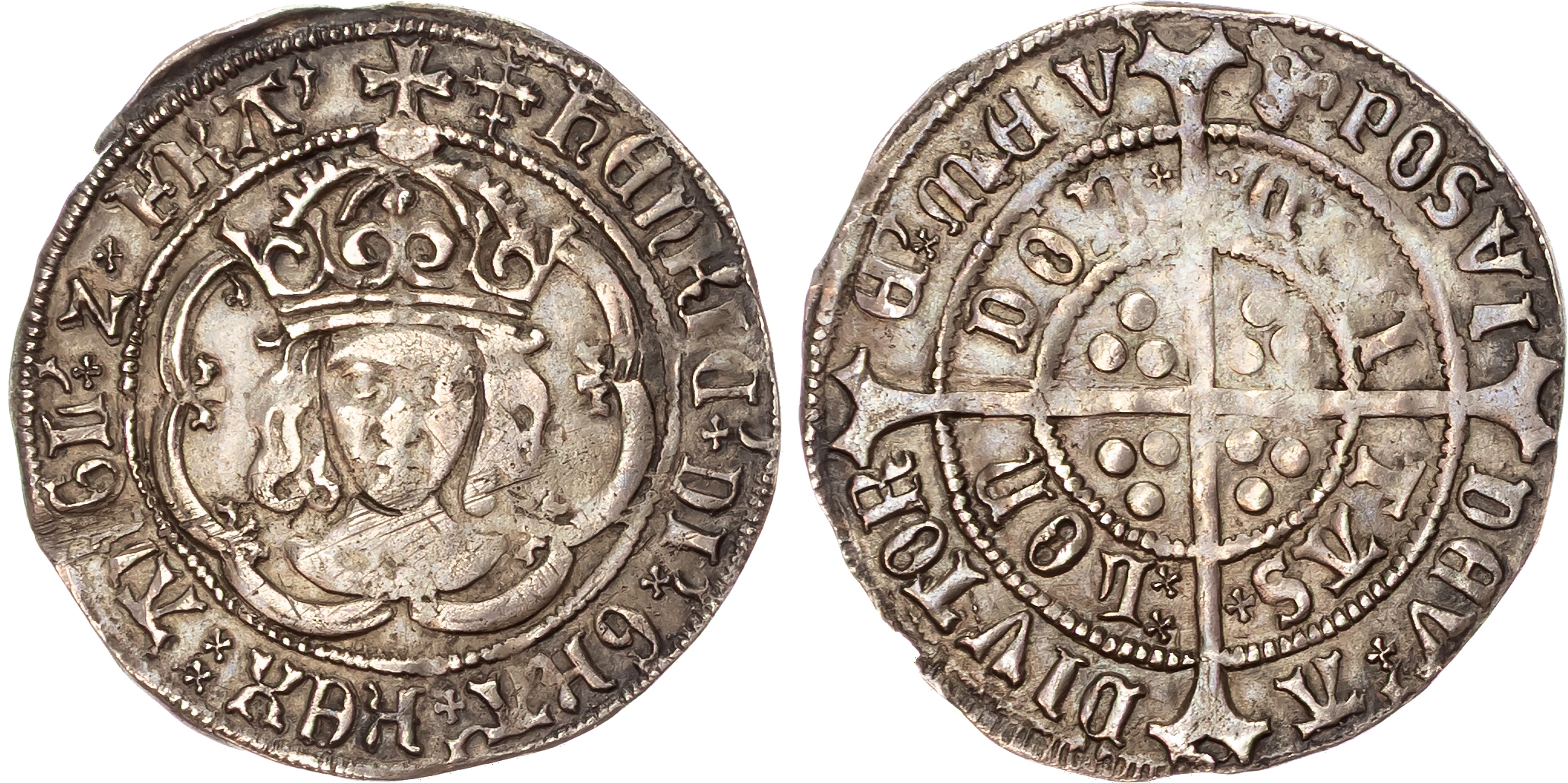 Henry VII (1485‑1509), AR Groat, type IIIc / IVa, 2.95gm. 