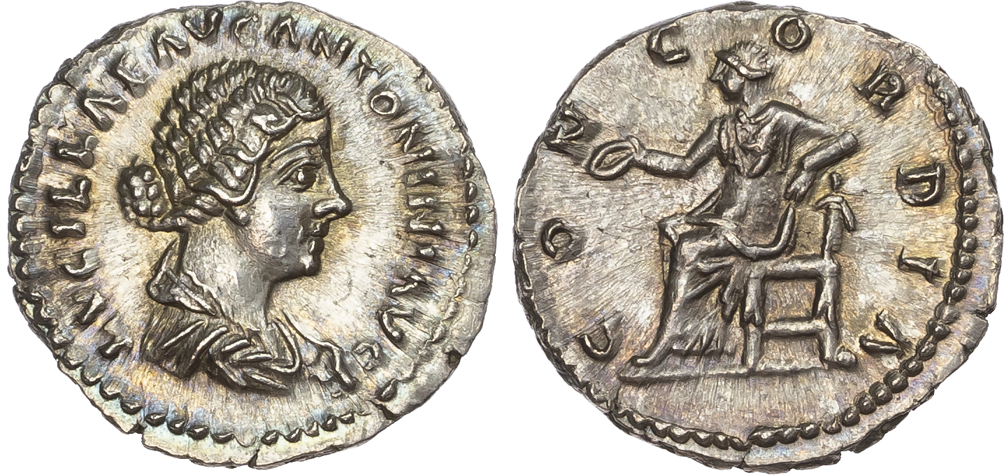 Lucilla (Wife of Lucius Verus) AR Denarius, Rome, AD 161-162, 3.00g. 