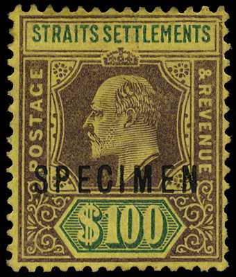 902-3 $100 purple and green on yellow...