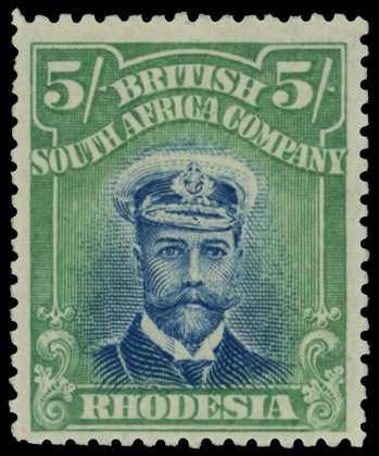 1913-7 5/- Head Die II, perf 15. Large part...