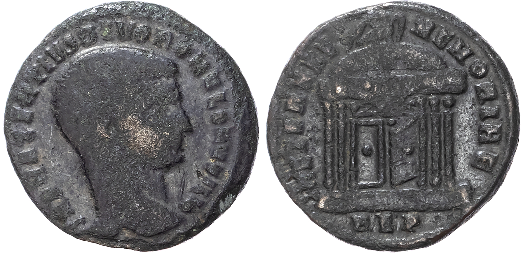 Divus Romulus (d. AD 309), AE Follis, Ostia, c. AD 310-312), 6.42g. 