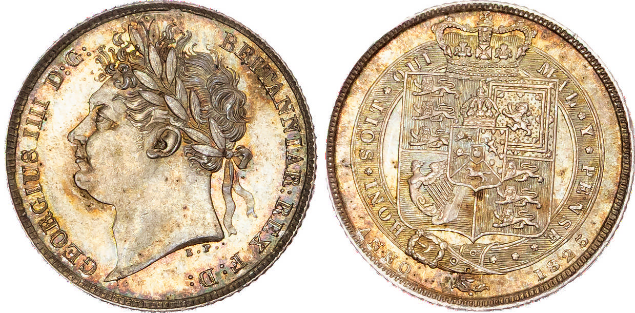 George IV (1820-1830), AR Sixpence, 1825.