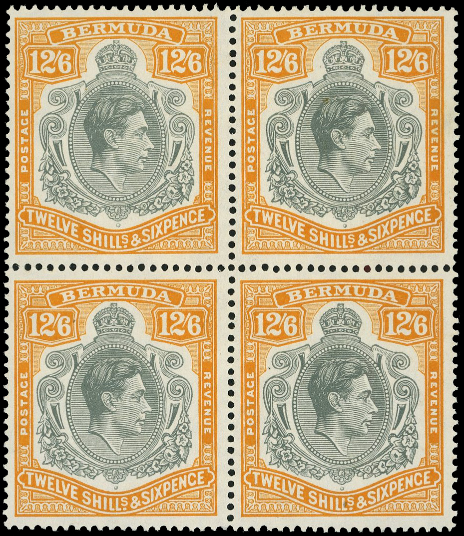 Bermuda SG 120c thin paper block mint