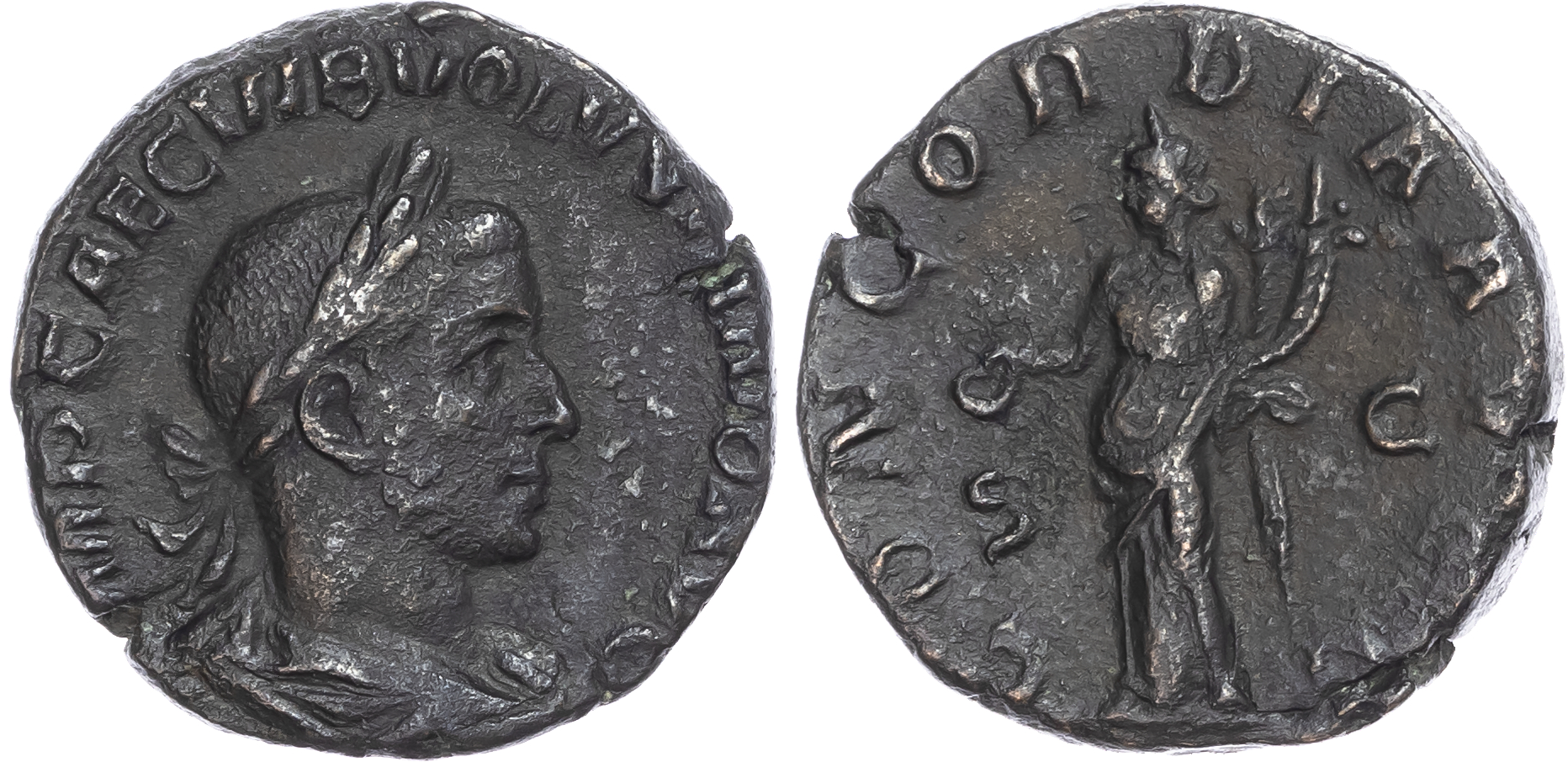 Volusian (AD 251-253) AE Sestertius, Rome, 19.41g. 