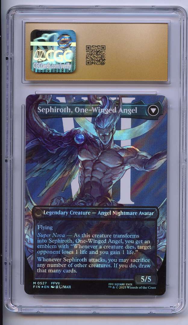 Past auction: CGC PRISTINE 10 Sephiroth, Fabled SOLDIER Surge Foil