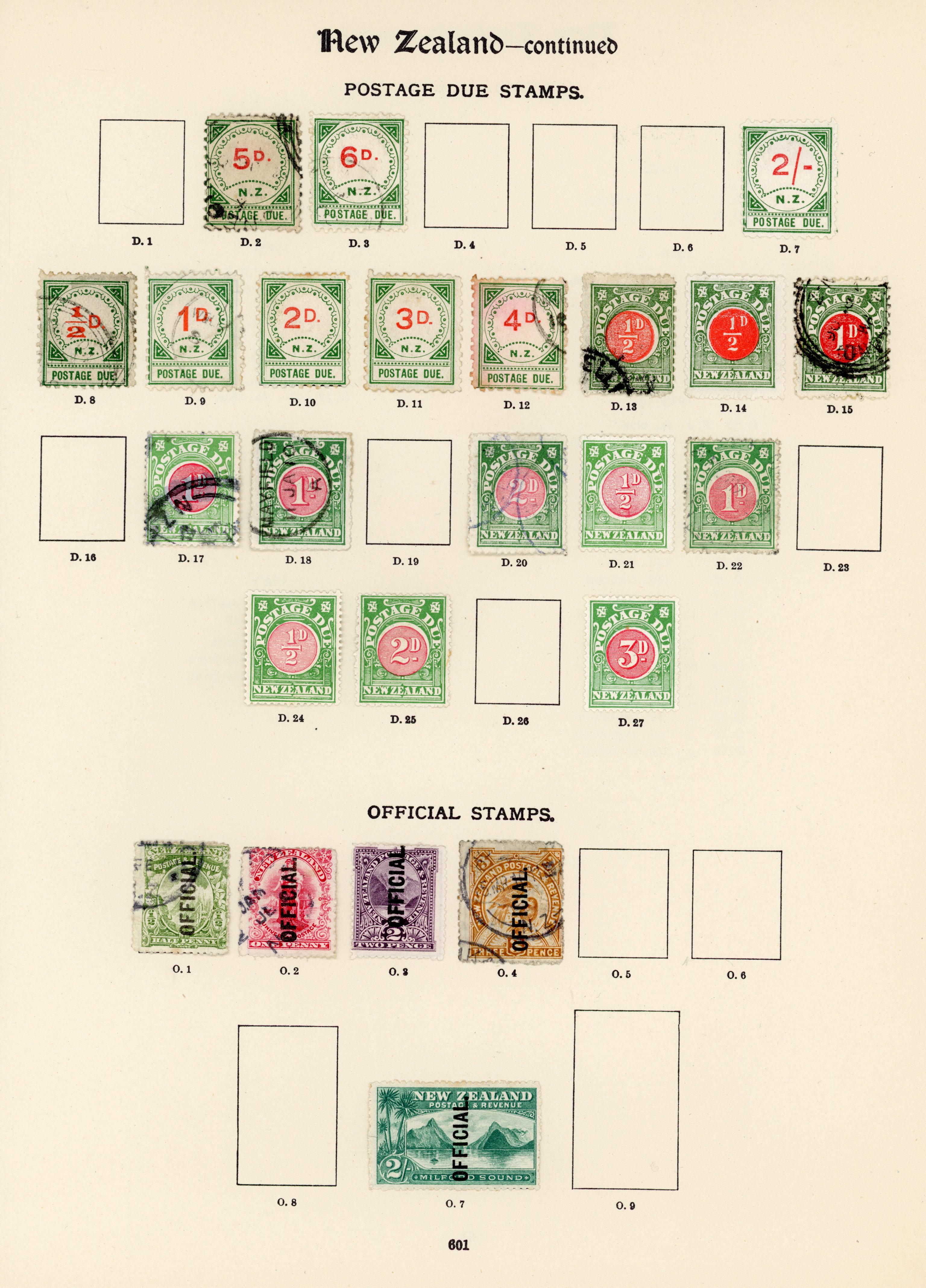 1891 to 1913 mint and used selection on Imperial leaves including selection of postage dues, officials 1903 6d and 1926 