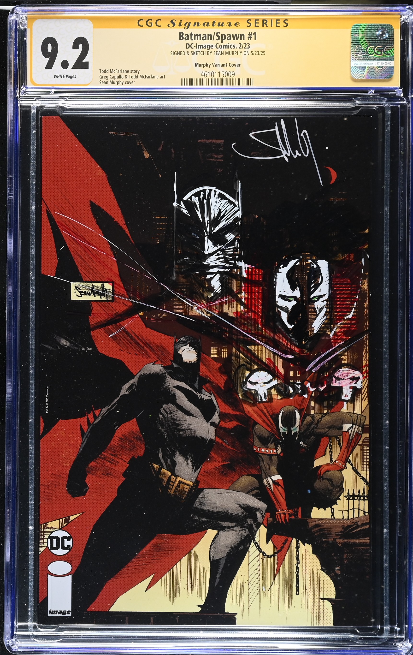 Batman/Spawn #1 (DC/Image Comics 2023) CGC 9.2 Signed and remarqued by Sean Murphy