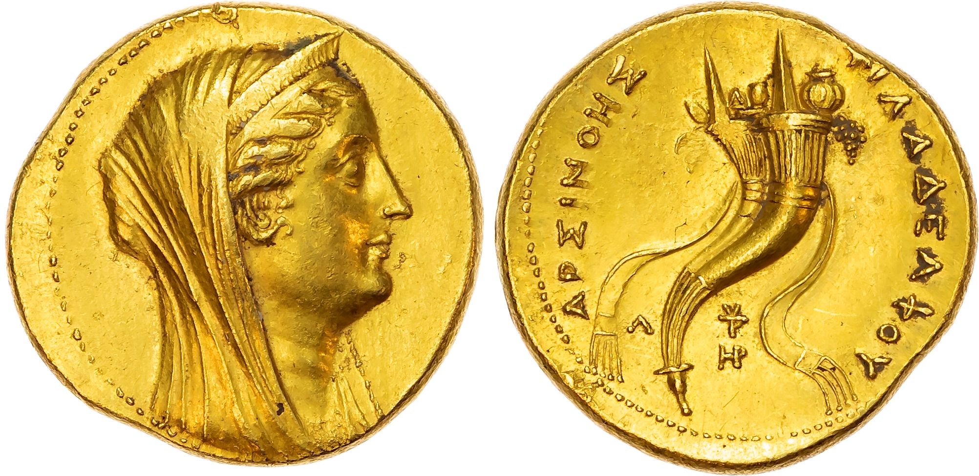 Ptolemaic Egypt, Arsinoe II (277-270/268 BC) AV Octodrachm, posthumous issue, Tyre, c. 256-255 BC, 27.87g.