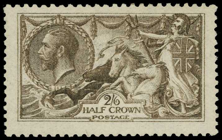 1915 De La Rue 2/6d sepia, unmounted o.g....