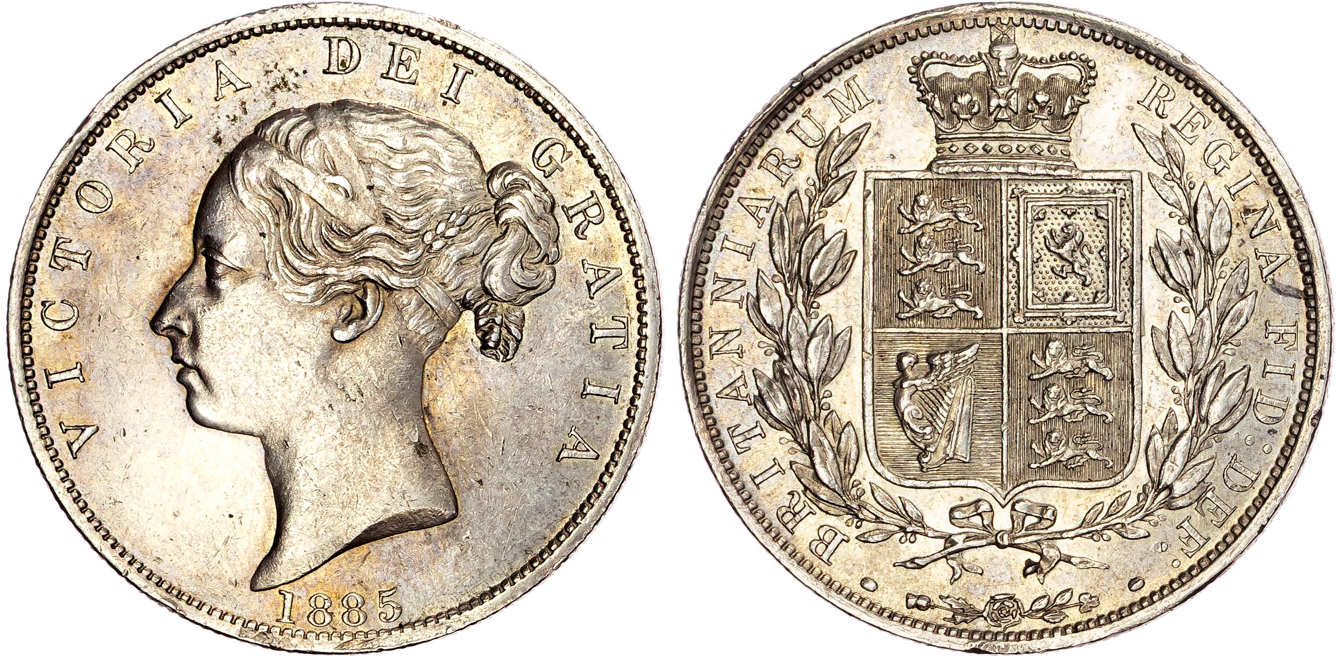 Victoria (1837-1901), AR Halfcrown, 1885, type A⁵.