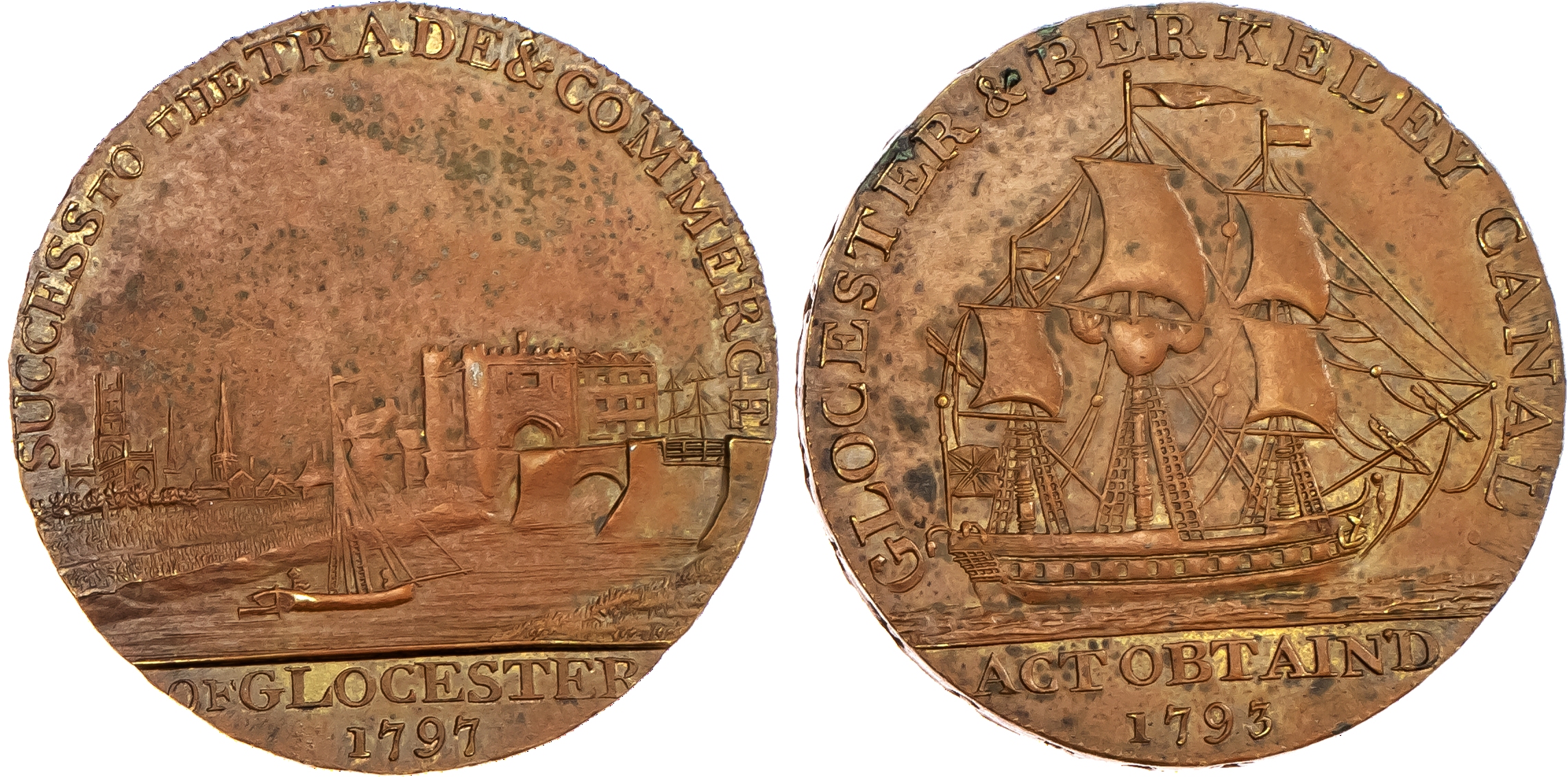 Gloucester, Another but in brass, 28mm/9.53....