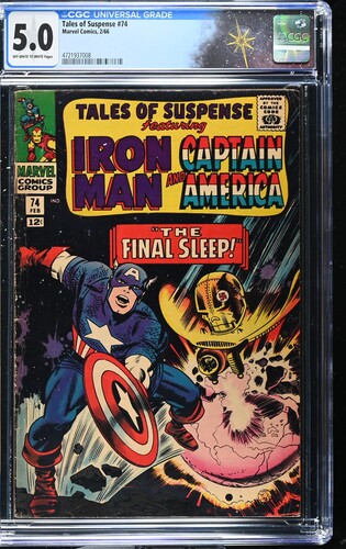 Tales of Suspense #74 CGC 5.0, Stan Lee story, Jack Kirby Cover (Marvel Comics, 1966) Off-white to white pages