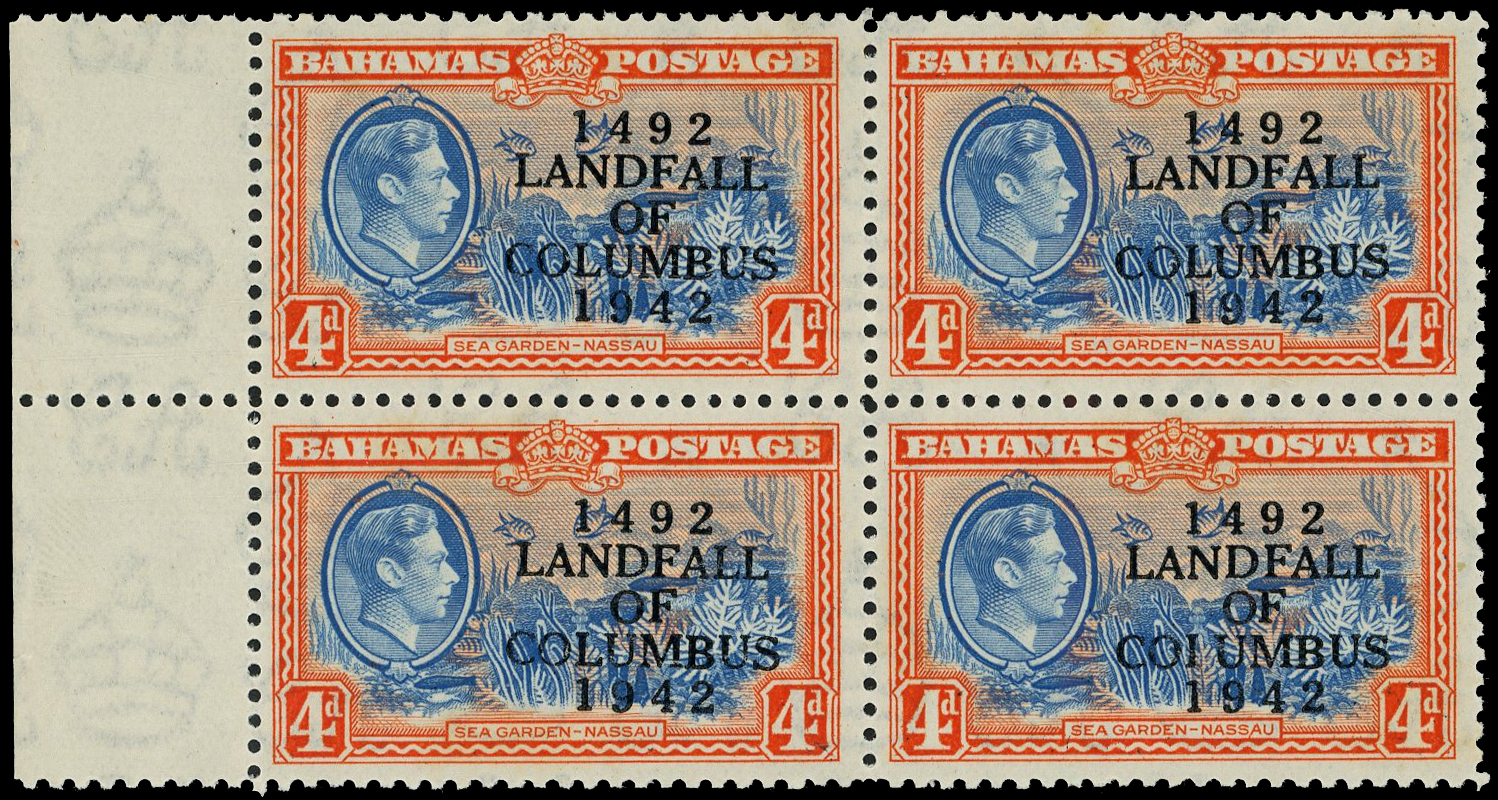 Bahamas SG 168a block mint