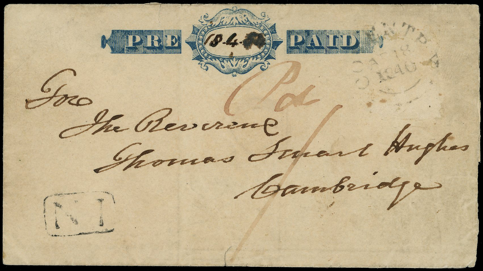 1840 Buchanan Lettersheet (Type 1).