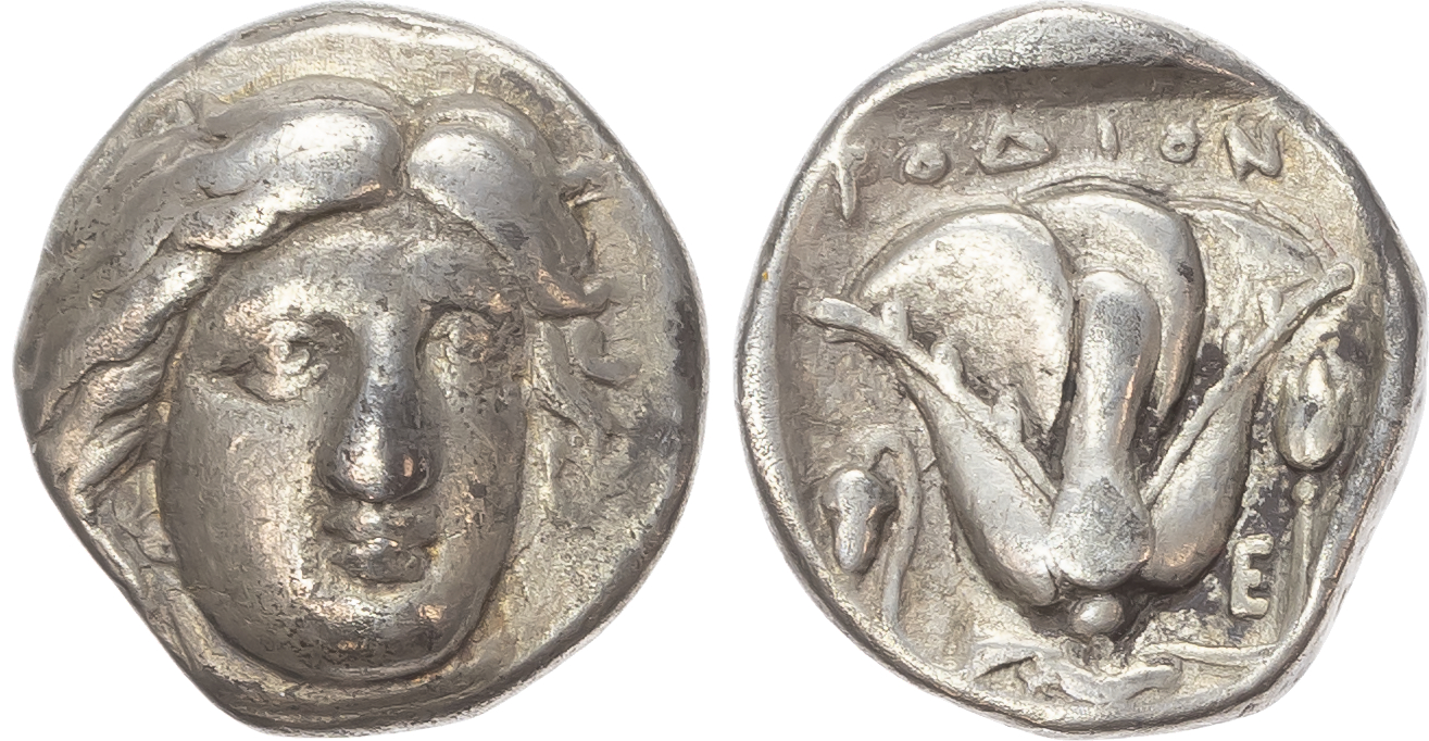 Islands off Caria, Rhodes (c. 340-316 BC) AR Didrachm, 6.57g. 