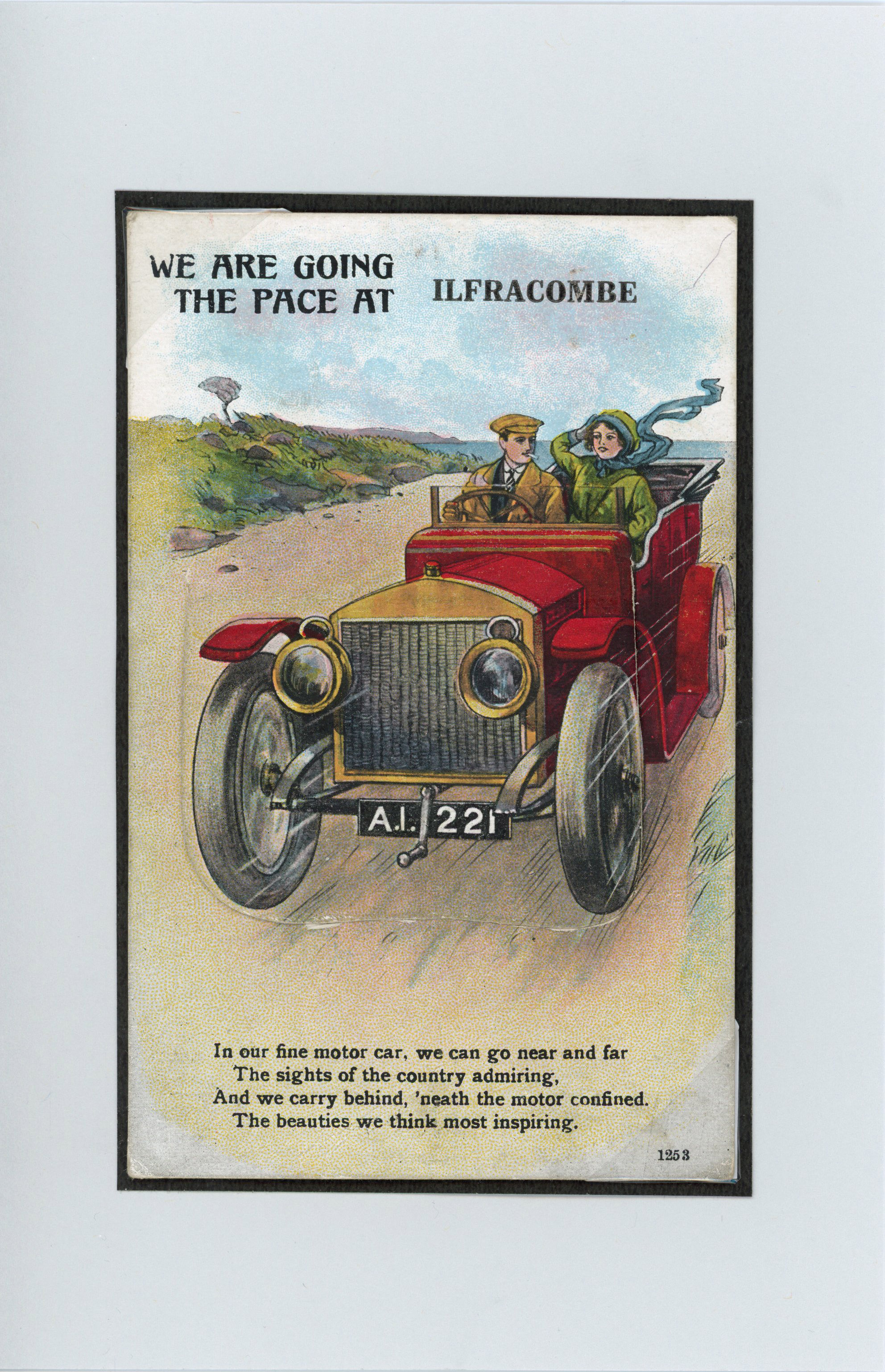 Great Britain 1920 novelty postcard with images of Ilfracombe attached