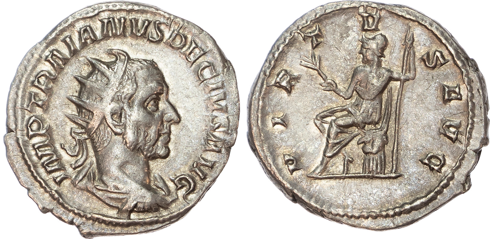 Trajan Decius (AD 249-251) AR Antoninianus, Rome, AD 249, 3.98g. 