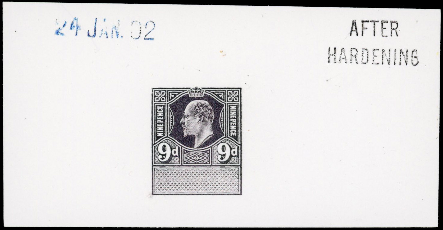 GB Unappropriated Die KEVII 9d Die proof