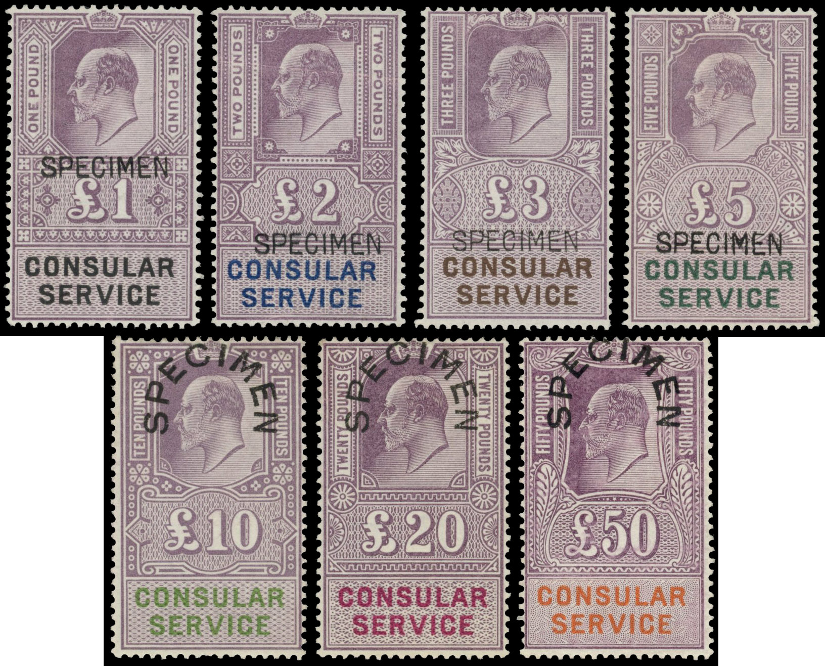 GB Consular Service 1916 Specimens