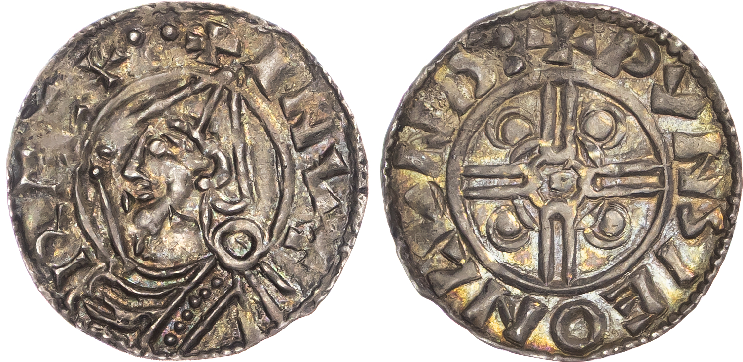 Cnut (1016-1035), AR Penny, Pointed Helmet type (1024-1030), London mint, Wynsige as moneyer.