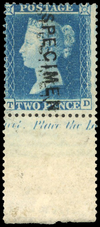 GB 1855 2d perf 14 Specimen