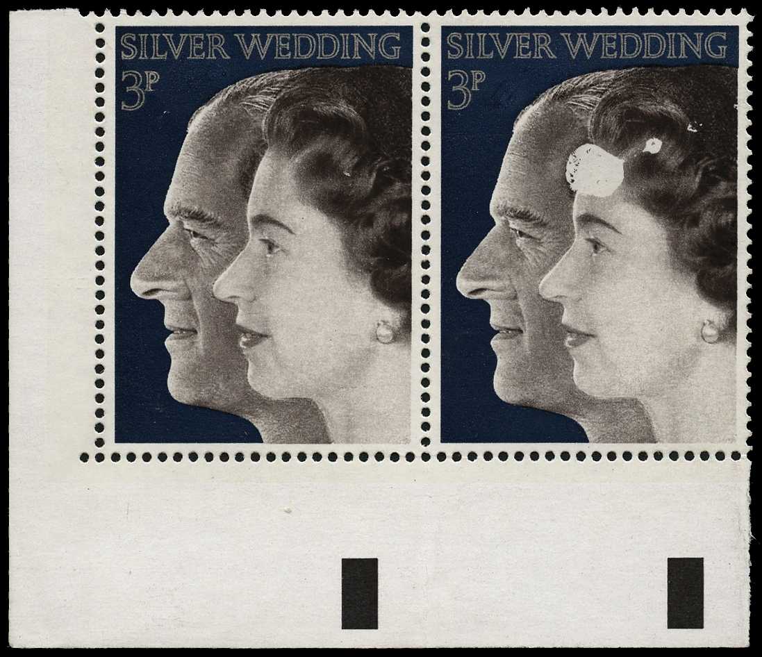 1972 3p Silver Wedding l/l marginal...