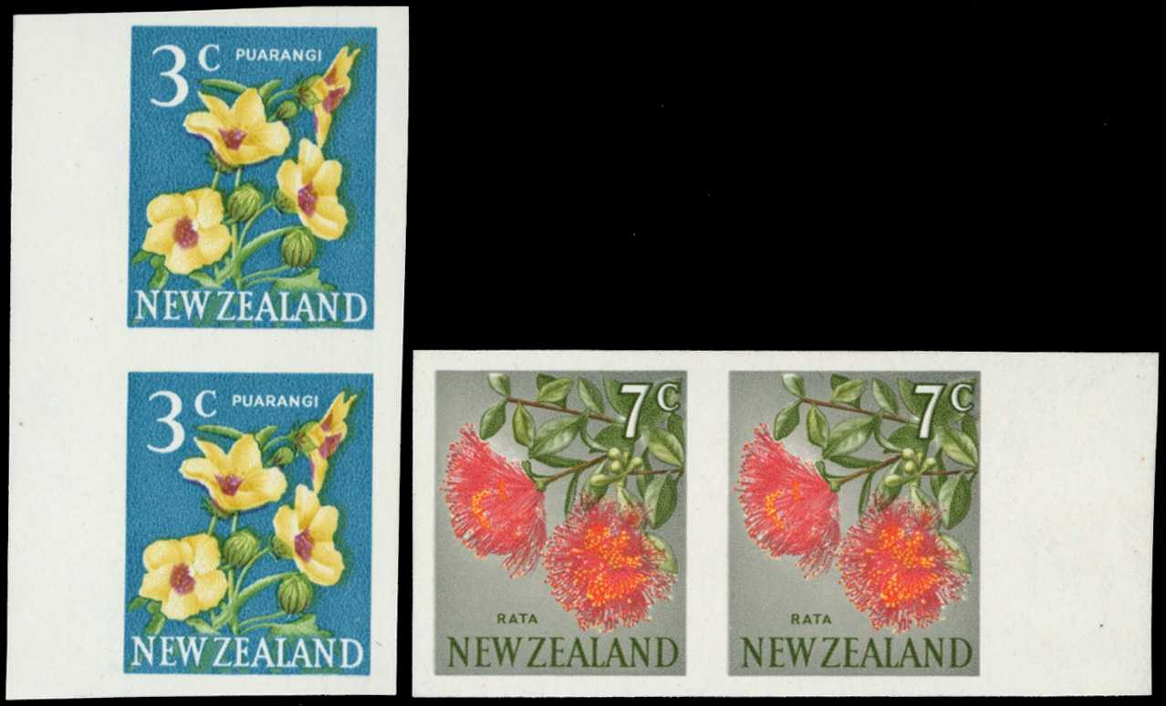 1967 3ct Puarangi vertical imperforate pair...