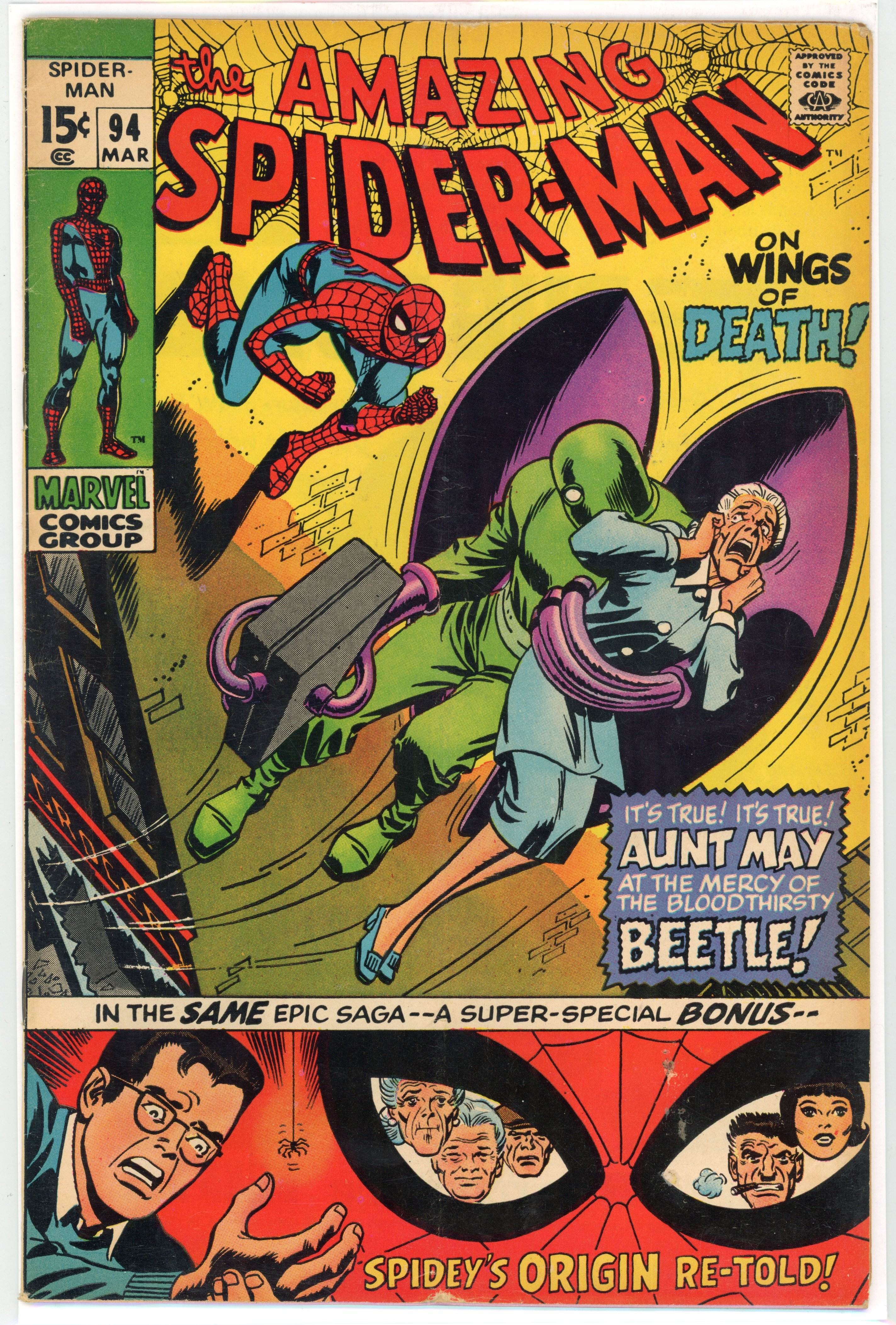 Amazing Spider-Man #94 (Marvel Comics, 1971) Origin of Spider-Man retold