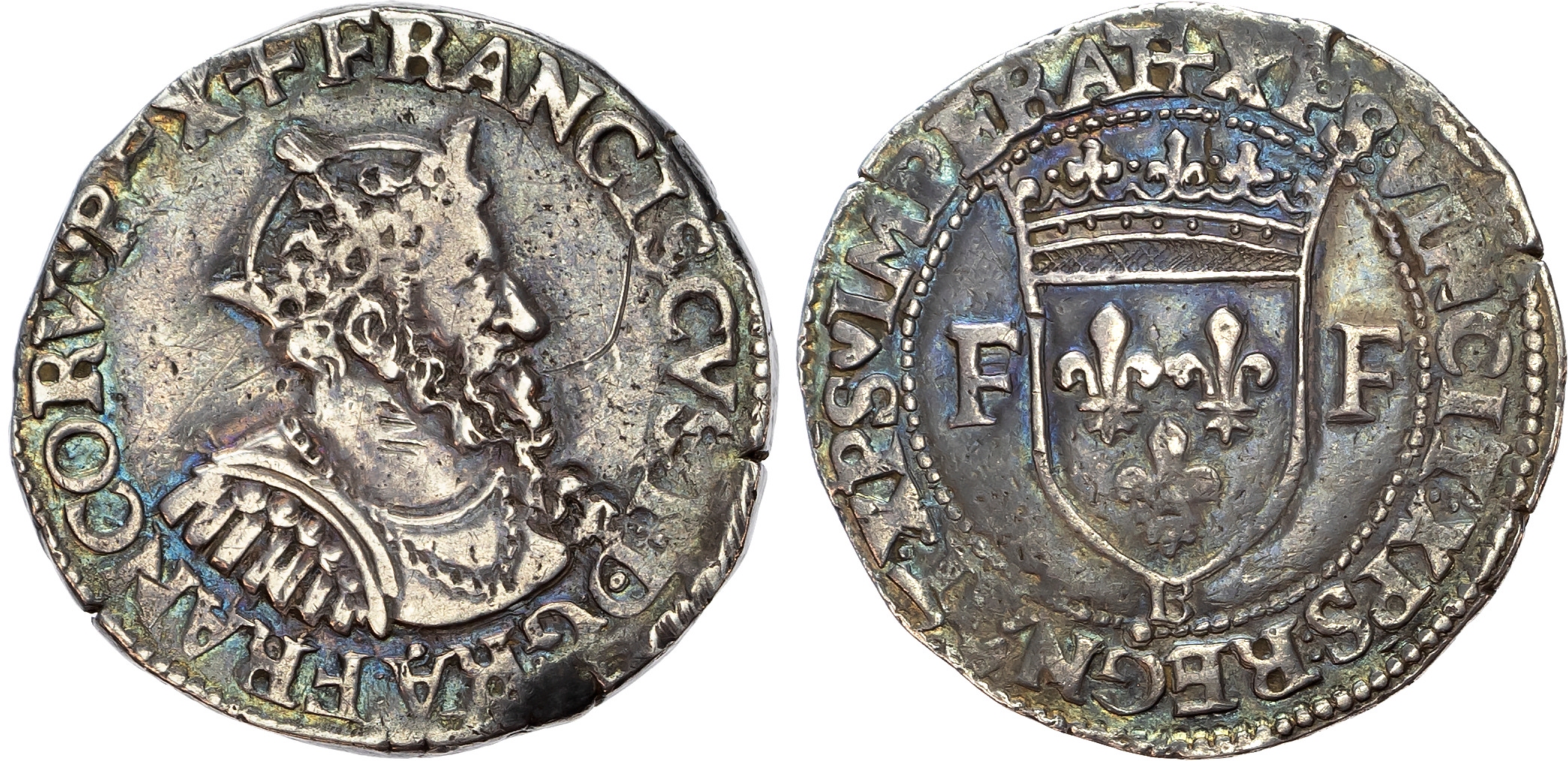 France, Francois I (1515-1547), silver Teston