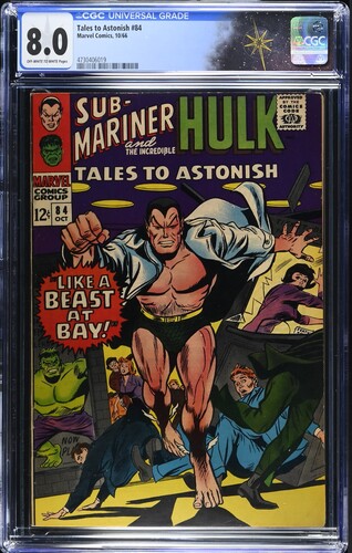 Tales to Astonish #84 CGC 8.0 Stan Lee story, Gene Colan & Dick Ayers cover (Marvel Comics, 1966) Off-white to white pages