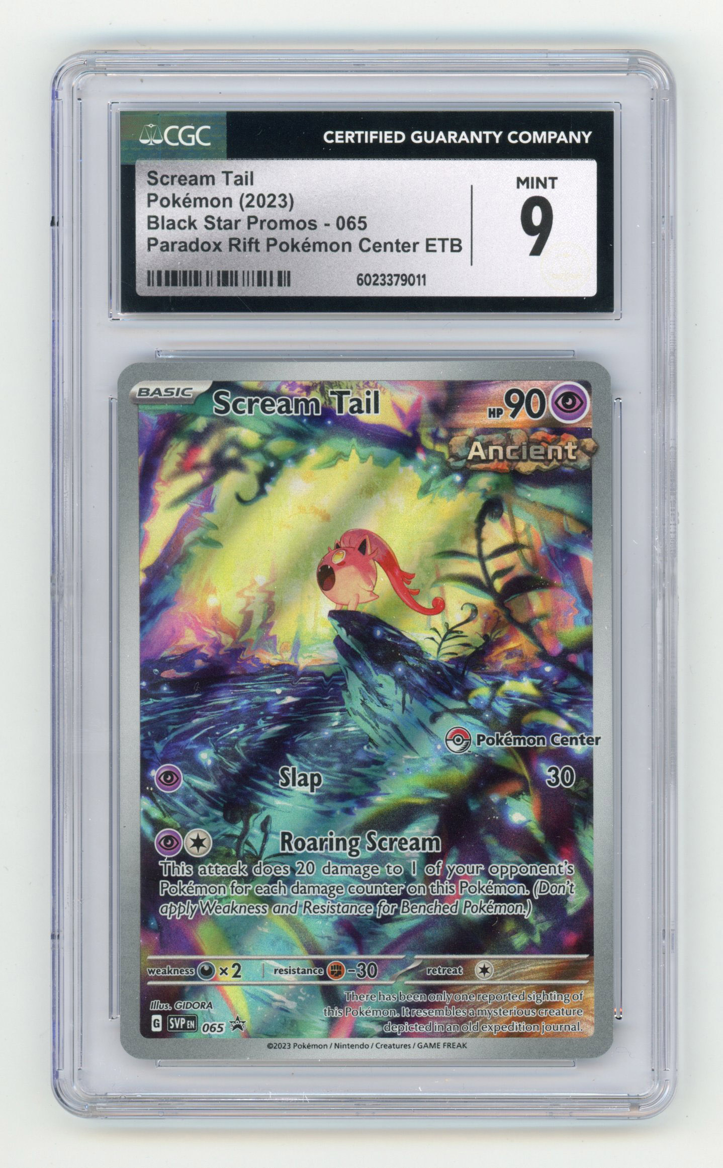 CGC 9 Scream Tail Black Star Promo #65 Pokemon Center - Paradox Rift 2023