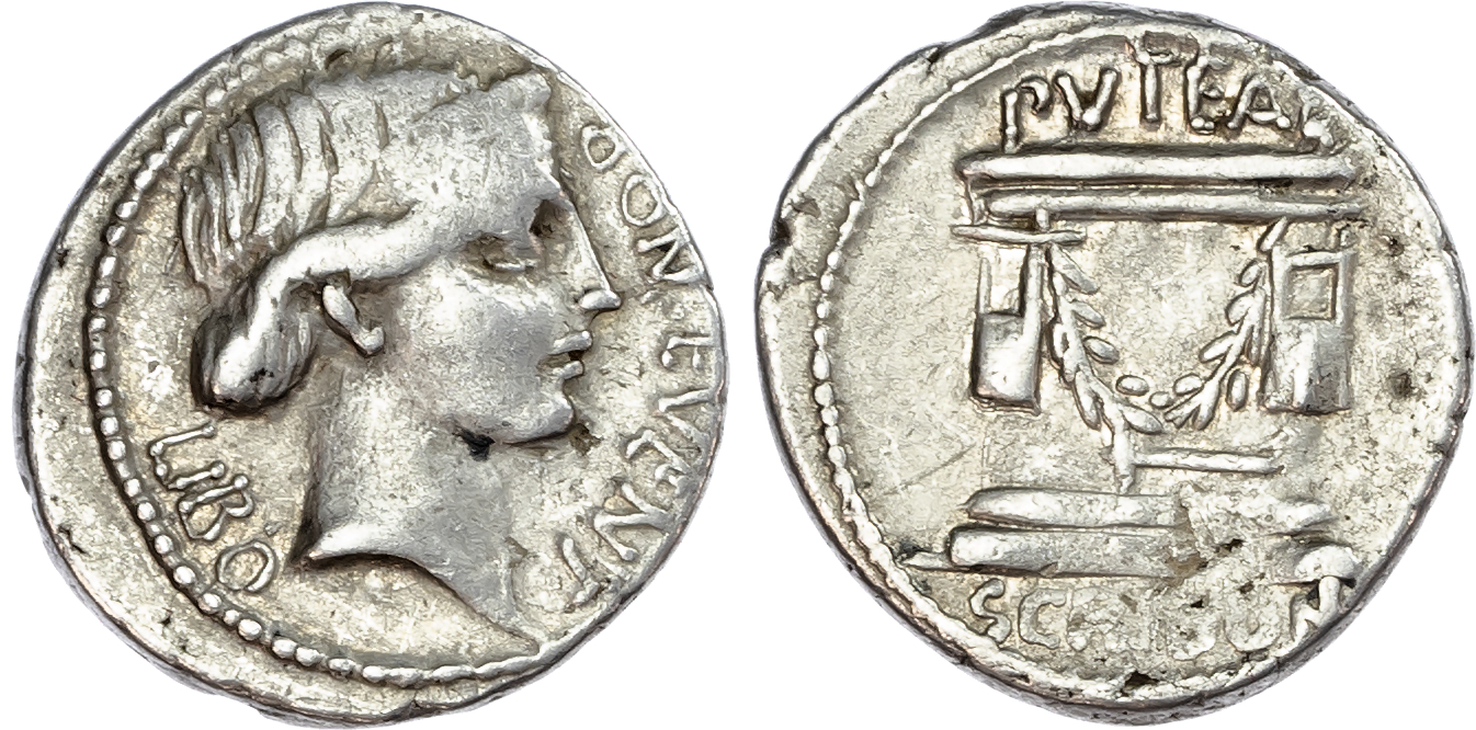 L. Scribonius Libo (62 BC) AR Denarius, Rome, 3.86g. 