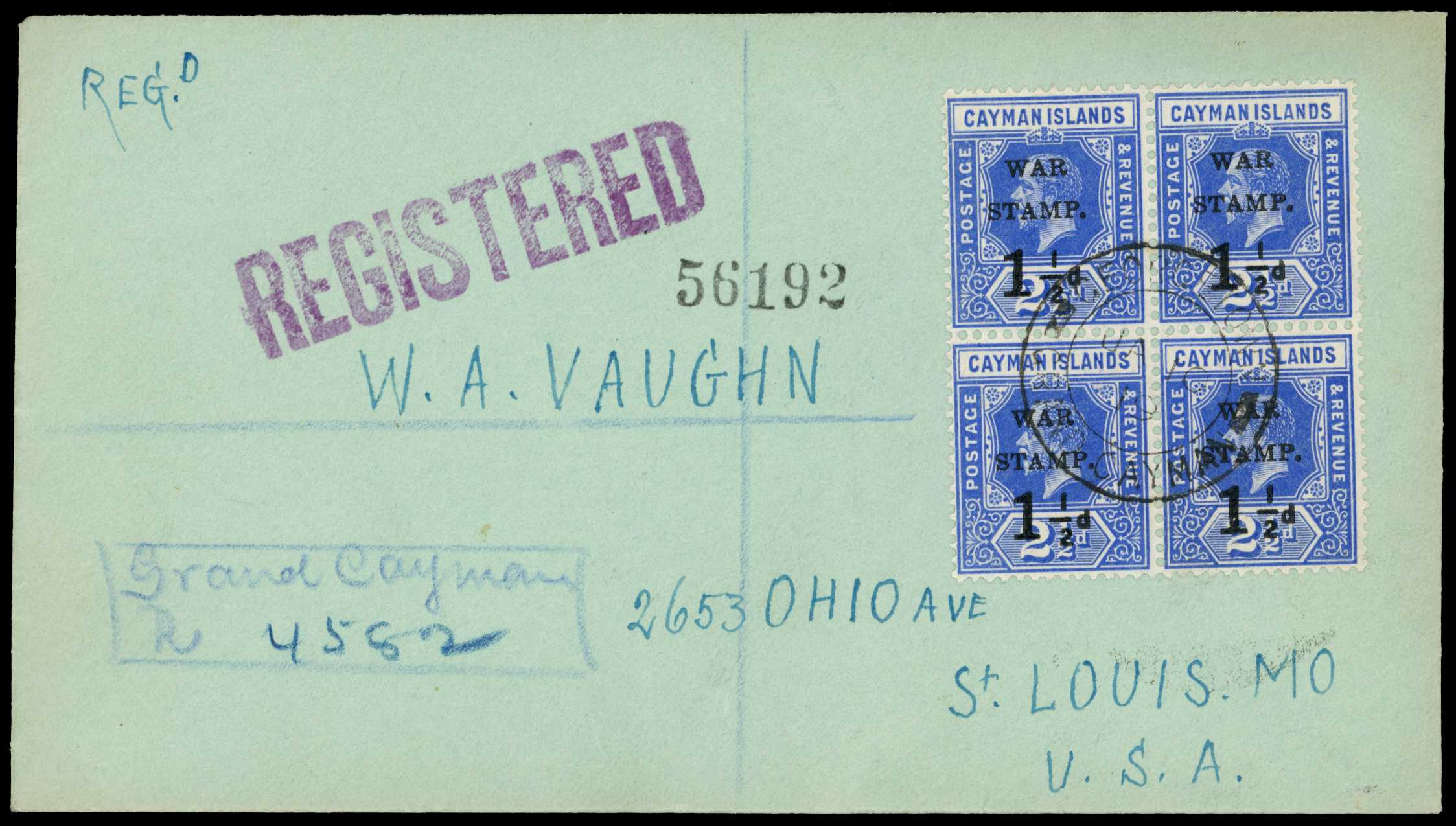 1917-19 Two covers with the scarce Type 14...