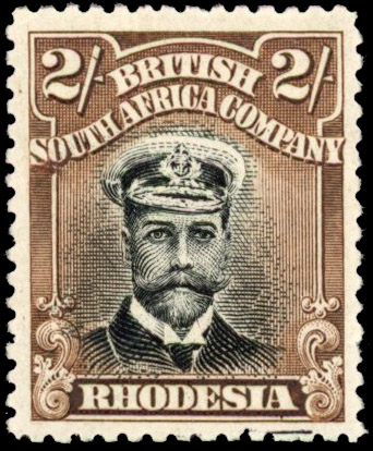 Rhodesia 2/- SG 234 printer's mark mint