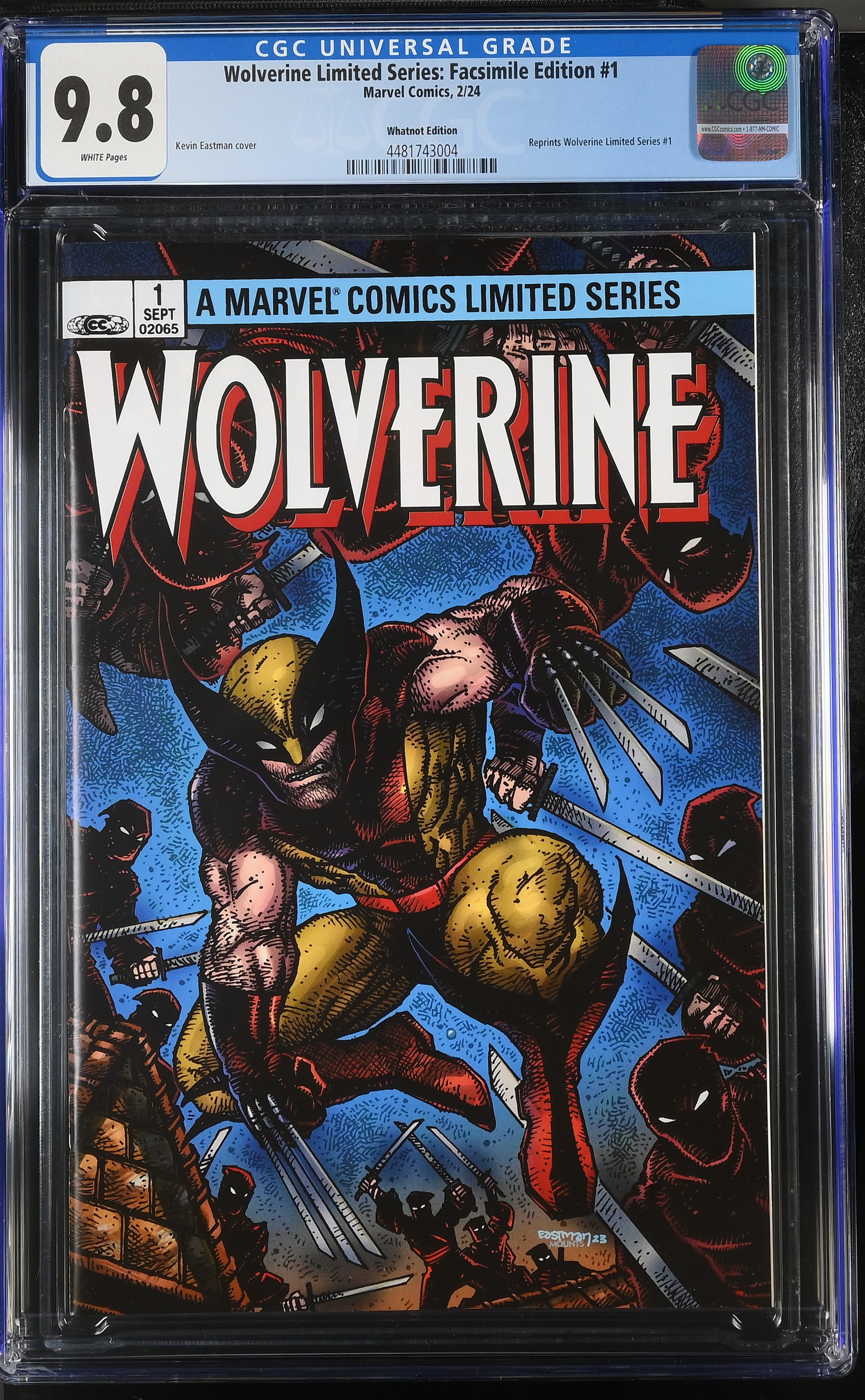 Wolverine #1 Facsimile (Marvel Comics 2024) CGC 9.8 Kevin Eastman variant
