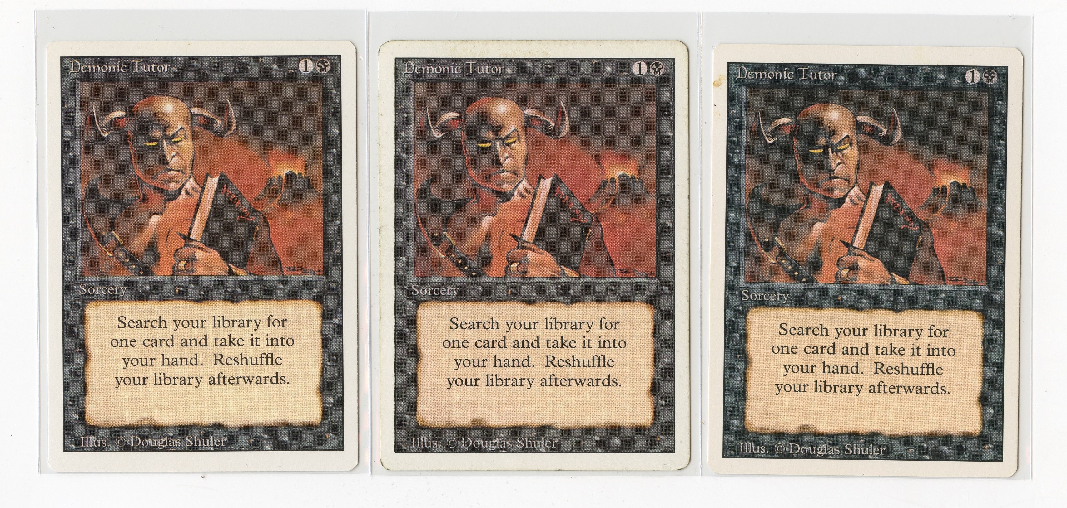 X3 Demonic Tutor - Revised (LP, GD, EX)