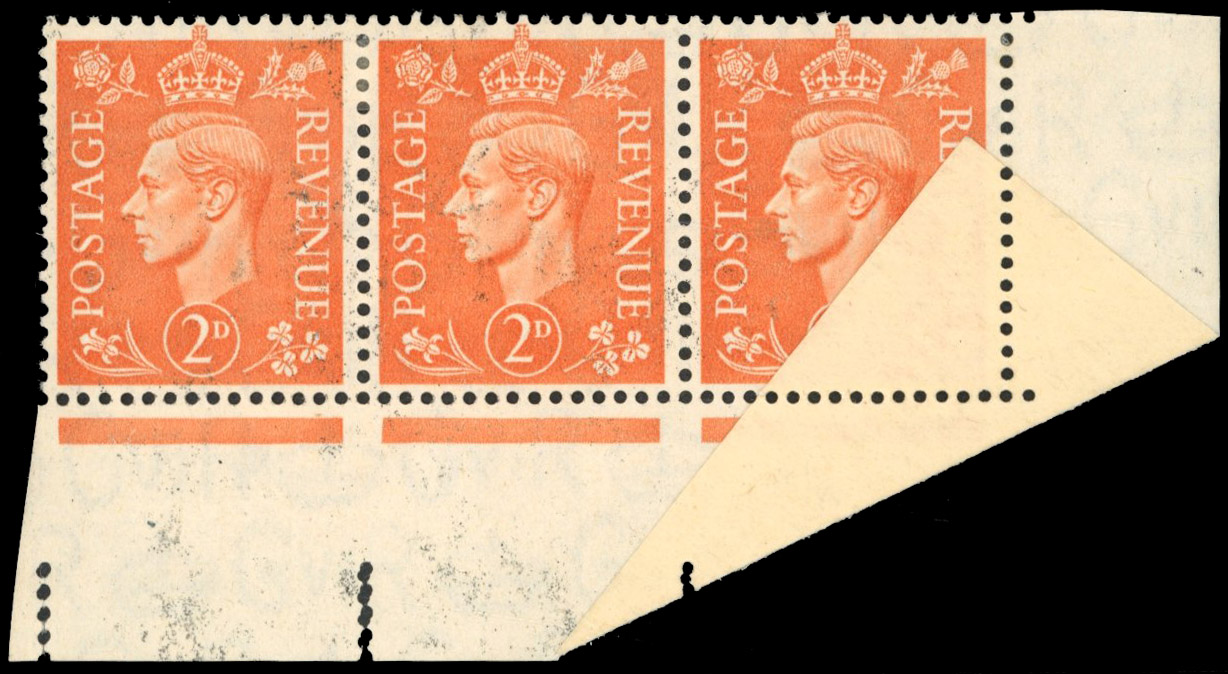 GB SG 488 1941 2d misperf mint