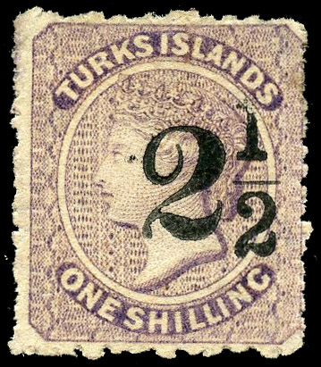 Turks Islands SG 27 1881 ‘2½’ on 6d mint