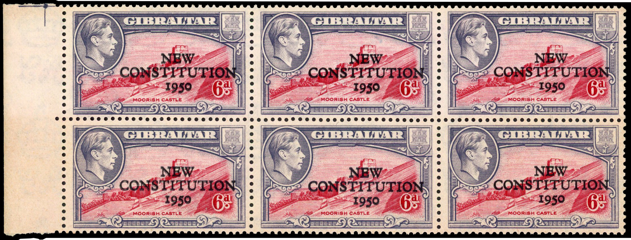 Gibraltar SG 142a block mint