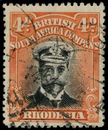 1913-7 4d Head Die II, perf 15. Used...