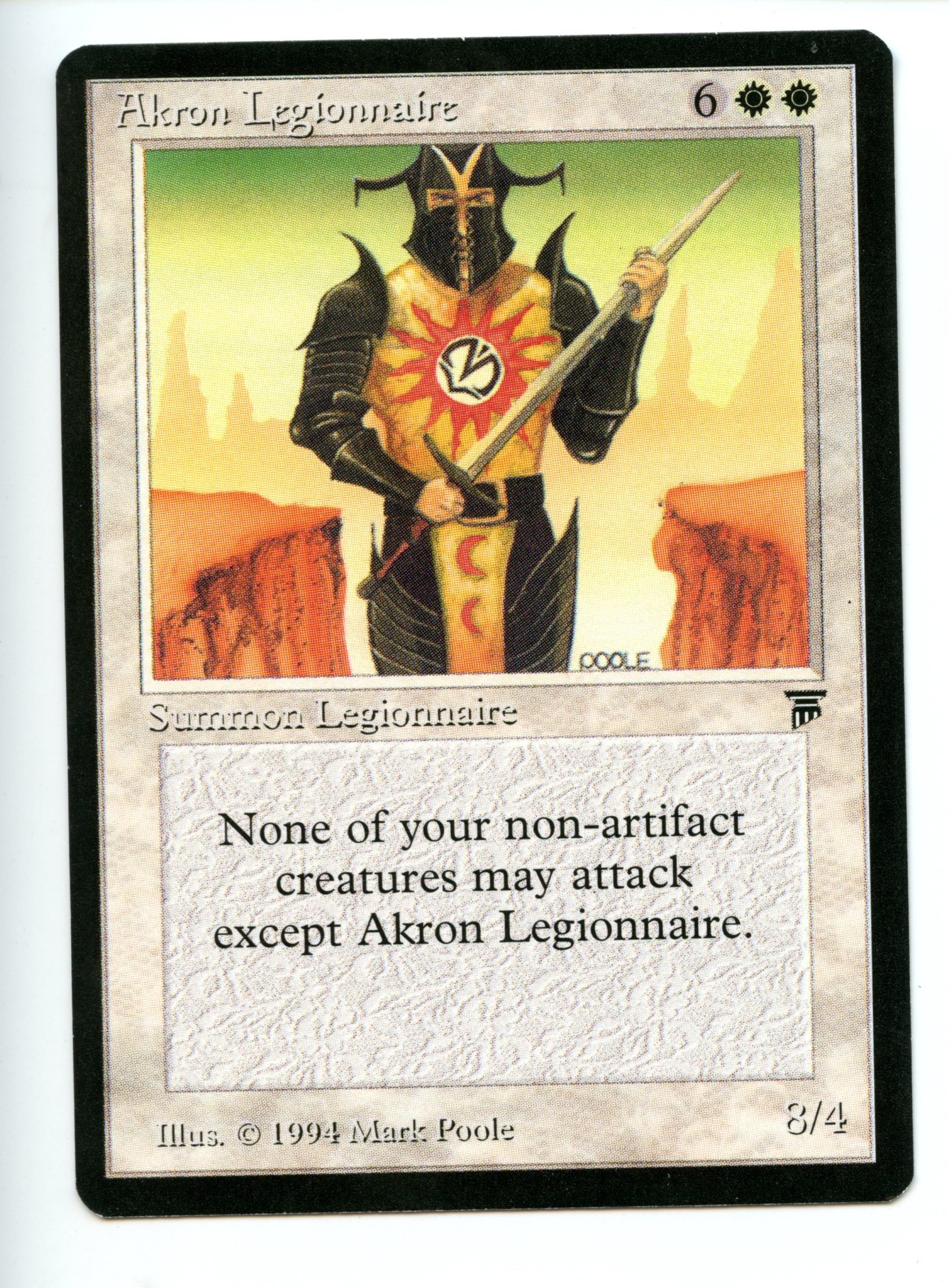 Magic the Gathering - Akron Legionnaire  - Legends - Lightly Played