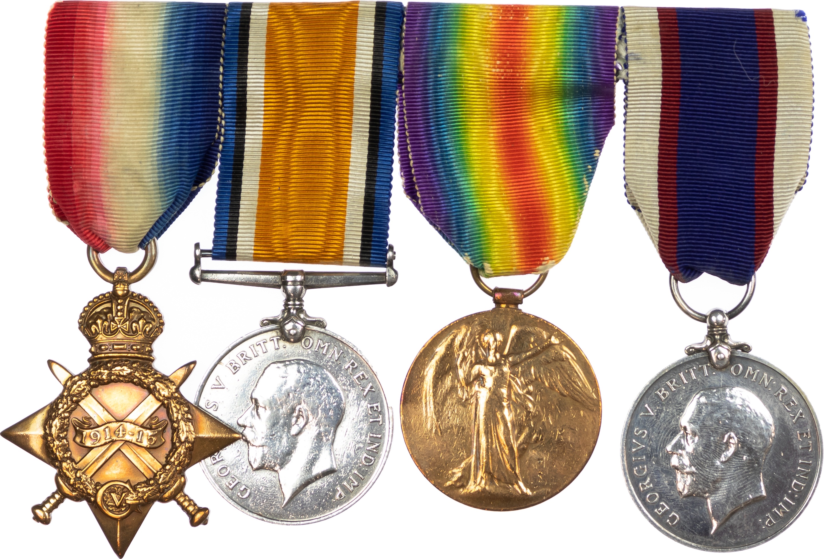 A Battle of Jutland, Long Service Group of 4 awarded to Acting Leading Stoker Frederick Thomas Porter